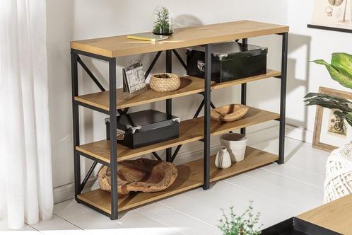 industrieele boekenkast STUDIO 110cm eikenlook met metalen, Huis en Inrichting, Kasten | Overige, Ophalen of Verzenden