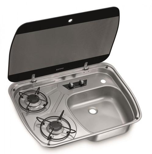 Dometic 2-Pits Kookplaat met Spoelbak Rechts HSG2445, Caravans en Kamperen, Kampeeraccessoires, Nieuw