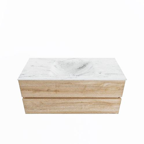 MONDIAZ VICA-DLUX 110cm badmeubel onderkast Washed Oak 2, Doe-het-zelf en Verbouw, Sanitair, Bad, Nieuw, Ophalen of Verzenden