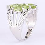 Zonder Minimumprijs - Ring Zilver - 2.25ct. tw. Olivijn, Sieraden, Tassen en Uiterlijk, Ringen, Nieuw