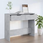 vidaXL Wandtafel 90x36x75 cm bewerkt hout betongrijs, Verzenden, Nieuw