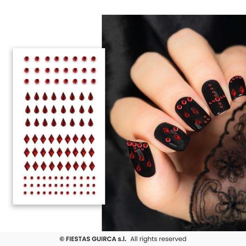Nagelstickers Diamantjes Rood, Hobby en Vrije tijd, Feestartikelen, Feestartikel, Nieuw, Verzenden