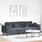vidaXL Velours Bank met kussen Donkergrijs 208 cm Fluweel, Huis en Inrichting, Verzenden, Nieuw, Stof, Minder dan 150 cm