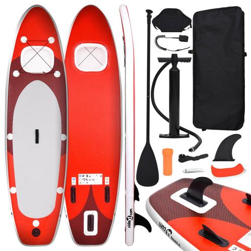 vidaXL Stand Up Paddleboardset opblaasbaar 300x76x10 cm rood, Watersport en Boten, Suppen, Nieuw, Verzenden
