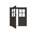 Nieuw! Woodacademy dubbele deur half glas - zwart, Nieuw, 250 tot 500 cm, Hout, Schuur