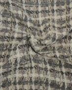 Bouclé Tweed Grijs/Beige Ruit, Hobby en Vrije tijd, Stoffen en Lappen, Nieuw, Grijs