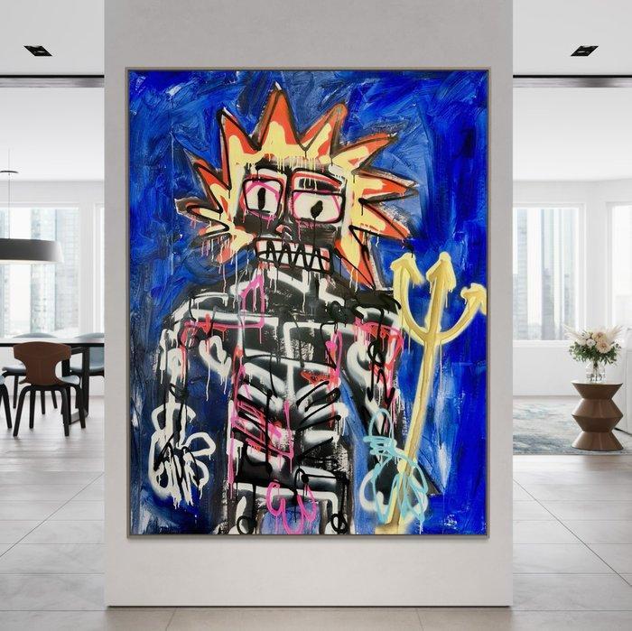 Timo Wedell - Poseidon like Basquiat - XXL, Antiek en Kunst, Kunst | Schilderijen | Modern