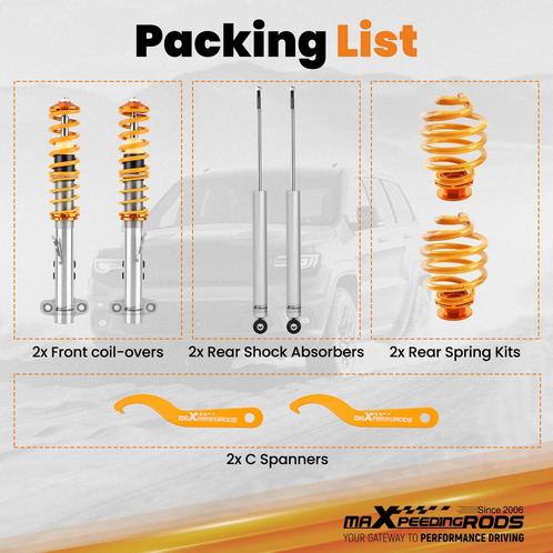 Coilover Coilovers Kit Shock Suspension compatible for BM..., Auto-onderdelen, Ophanging en Onderstel, Nieuw, BMW, Verzenden