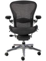 Herman Miller Aeron Full Option In Het Chrome - Refurbished!, Huis en Inrichting, Bureaustoelen, Verzenden, Zwart, Zo goed als nieuw