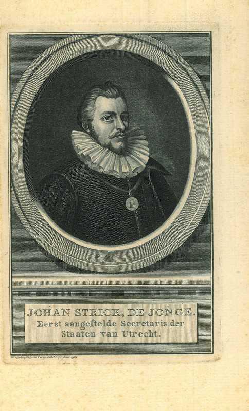 Portrait of Johan Strick the Younger, Antiek en Kunst, Kunst | Etsen en Gravures