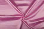 Satijn stof roze - Polyester stof 15m op rol