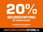 20% beurskorting op motorkleding, motorhelmen en accessoires, Motoren, Kleding | Motorkleding, Nieuw met kaartje