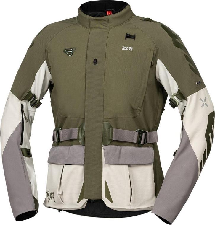 IXS Venture-STX 1.0 Waterdichte Groen Grijs Textiele, Motoren, Kleding | Motorkleding, Heren, Nieuw met kaartje, Jas | textiel