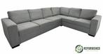 Refurbished 5-zits hoekbank grijs 6 mnd garantie!, 250 tot 300 cm, Gebruikt, Hoekbank, Vierpersoons of meer