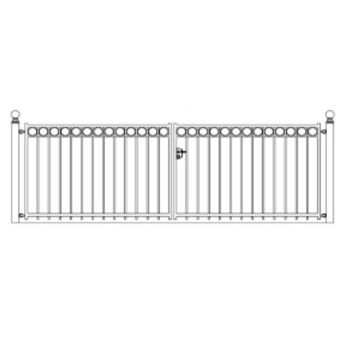 Hekwerk Pro Dubbele sierpoort Genua h150 x b421cm recht, Tuin en Terras, Schuttingen, Nieuw, Ophalen of Verzenden