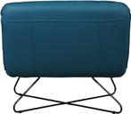 Blauwe leren industriële stoel zonder armleuning - Toledo Le, Huis en Inrichting, Fauteuils, Nieuw, Ophalen of Verzenden, 75 tot 100 cm