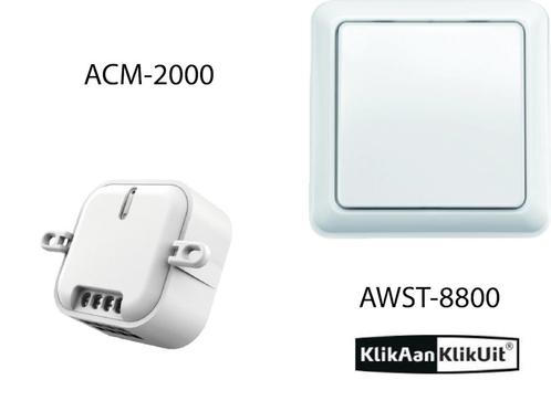 Klikaanklikuit Schakel inbouwset - AWST-8800 + ACM-2000, Doe-het-zelf en Verbouw, Elektra en Kabels