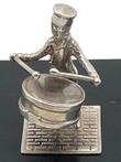 Massieve handgemaakte zilveren miniatuur Trommelaar - Zilver