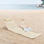 [en.casa] Strandmat Cellorigo met rugleuning set van 2 beige, Verzenden, Nieuw
