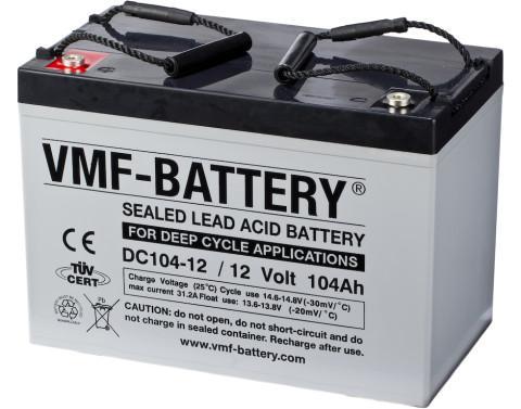 VMF AGM Deep Cycle accu | DC104-12 | 12V 105Ah, Auto-onderdelen, Accu's en Toebehoren, Ophalen of Verzenden