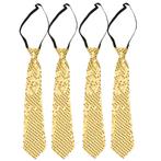 Gouden pailletten stropdas 40 cm - Stropdassen, Verzenden, Nieuw