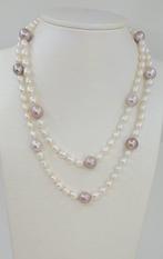 Zonder minimumprijs - Halsketting 6x11mm roze en witte, Sieraden, Tassen en Uiterlijk, Kettingen, Nieuw