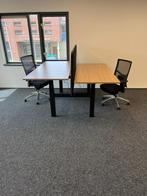 Refurbished Duo Bureau Voorzien Van Nieuwe Bladen, Huis en Inrichting, Bureaus, Verzenden, In hoogte verstelbaar, Zo goed als nieuw