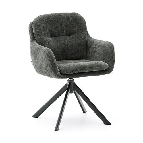 *WOONWINKEL* Kave Home Lexa Draaibare Eetkamerstoel Groen Ch, Huis en Inrichting, Stoelen, Nieuw, Stof, Verzenden