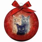 Plenty Gifts Kerstbal Frosted Katten 10CM, Nieuw, Ophalen of Verzenden