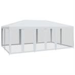 Partytent met 10 mesh zijwanden 6x4 m HDPE wit (Overige), Verzenden, Nieuw