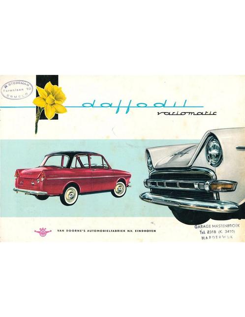 1961 DAF VARIOMATIC BROCHURE NEDERLANDS, Boeken, Auto's | Folders en Tijdschriften