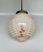 Kaars wandlamp - opaline glass nikkel pendant - Art-deco, Antiek en Kunst, Curiosa en Brocante