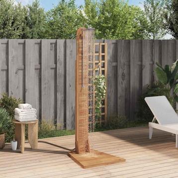 vidaXL Buitendouche 70x75x204 cm massief teakhout beschikbaar voor biedingen