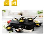 DOMO DO8710W Wokset / Pannenkoekenmaker 2-in-1 - 6 personen, Verzenden, Zo goed als nieuw