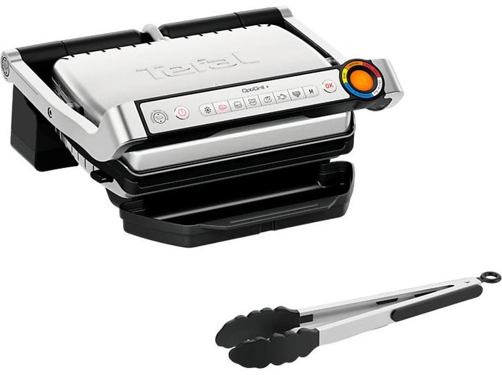 Tefal -   Optigrill Plus Contactgrill Zilver, Witgoed en Apparatuur, Contactgrills, Nieuw, Verzenden