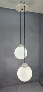 Lamp - Hanger - Twee Ballonnen 30 cm - Kristal, Metaal