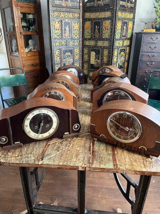 Amsterdamse School klok, Grootmoeder klok, Tafelklok (10) -, Antiek en Kunst, Antiek | Klokken