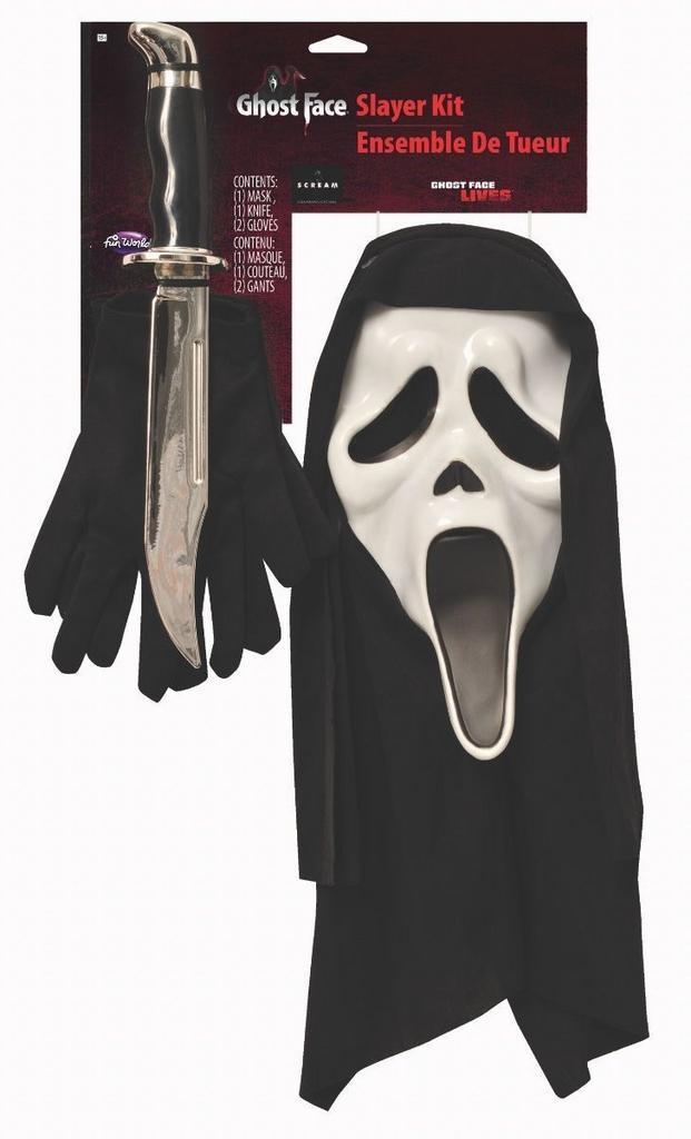 Ghost Face® Scream masker Met Mes flexibel, Hobby en Vrije tijd, Feestartikelen, Feestartikel, Nieuw, Verzenden