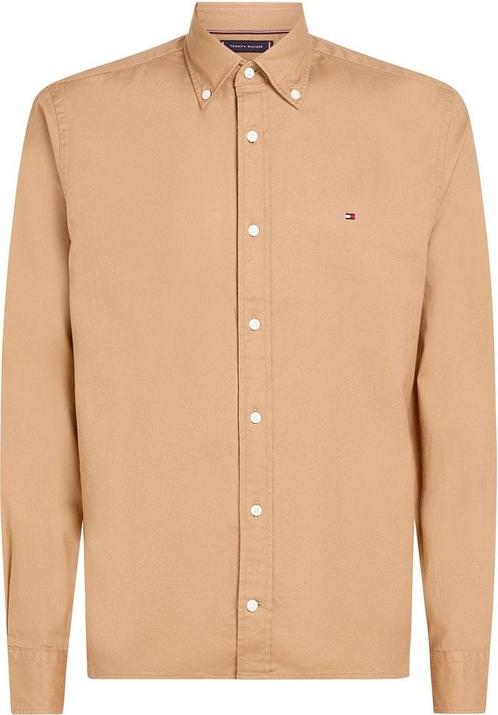 Tommy Hilfiger Overhemd Brushed Beige maat M Heren, Kleding | Heren, Overhemden, Beige, Nieuw, Verzenden