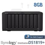 Synology DiskStation DS1819+ 8GB refurbished, Computers en Software, NAS, Ophalen of Verzenden, Refurbished