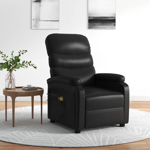 vidaXL Massagestoel elektrisch kunstleer zwart, Sport en Fitness, Massageproducten, Nieuw, Verzenden