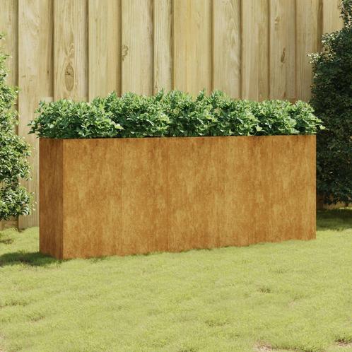vidaXL Plantenbak verhoogd 200x40x80 cm cortenstaal, Tuin en Terras, Bloembakken en Plantenbakken, 100 cm of meer, Nieuw, Metaal