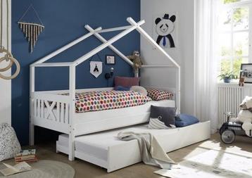 Ruimtebesparend huisbed met logeerbed - Kinderbed 90x200... beschikbaar voor biedingen
