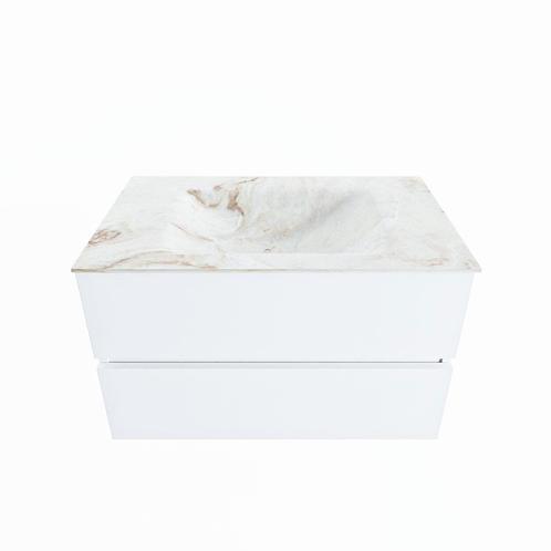 MONDIAZ VICA-DLUX 80cm badmeubel onderkast Talc 2 lades., Doe-het-zelf en Verbouw, Sanitair, Bad, Nieuw, Ophalen of Verzenden