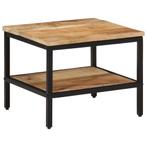vidaXL Salontafel 45x45x35 cm massief ruw mangohout, Verzenden, Nieuw, Overige houtsoorten, 50 tot 100 cm