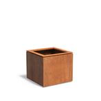 Cortenstaal plantenbak Domus 70x70x60cm - Met bodem, Vierkant, Nieuw, Metaal, 60 tot 100 cm