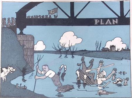 Spotprent over de regering en het plan van de arbeid, Antiek en Kunst, Kunst | Litho's en Zeefdrukken, Verzenden