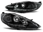 Koplampen Ford Fiesta 7 08-10 Zwart DRL-look, Ophalen of Verzenden, Nieuw
