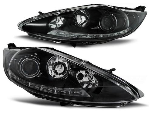 Koplampen Ford Fiesta 7 08-10 Zwart DRL-look, Auto-onderdelen, Overige Auto-onderdelen, Ophalen of Verzenden