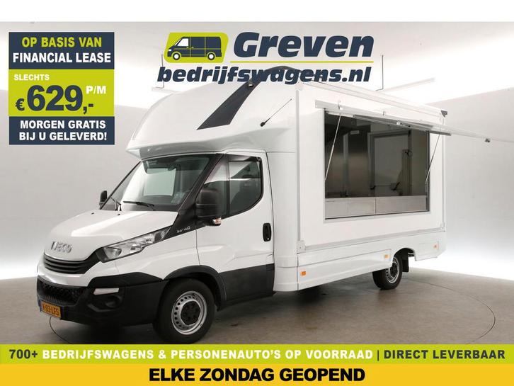 Iveco Daily 35S14 2.3 410 Foodtruck Patatwagen Verkoopwagen, Auto's, Bestelauto's, Te koop, Handgeschakeld, Financial lease, Diesel